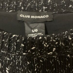Club Monaco Black and White Crew Neck Sweater